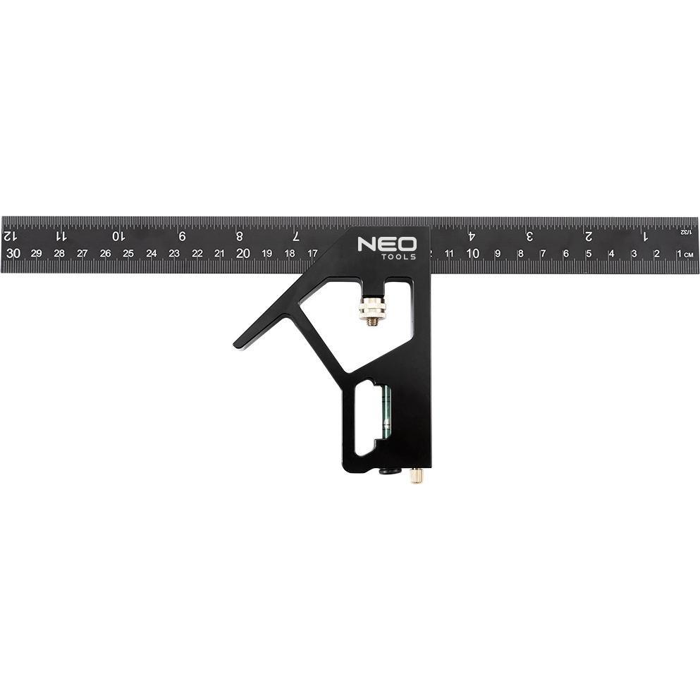NEO Kombinált Derékszög És Vonalzó, 30 cm (72-127)