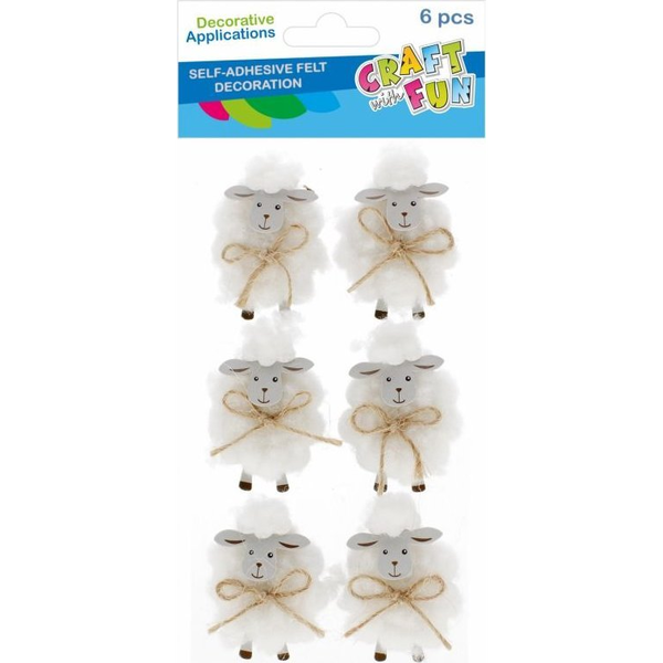  Craft with Fun OZDOBA DEK FILC BARANEK SPRZYL 6SZT CF PBH12/144
