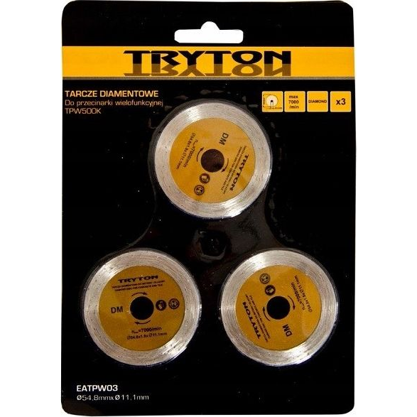  Tryton Zestaw tarcz diamentowych 54,8x11,1mm do TPW500K 3szt. - EATPW03