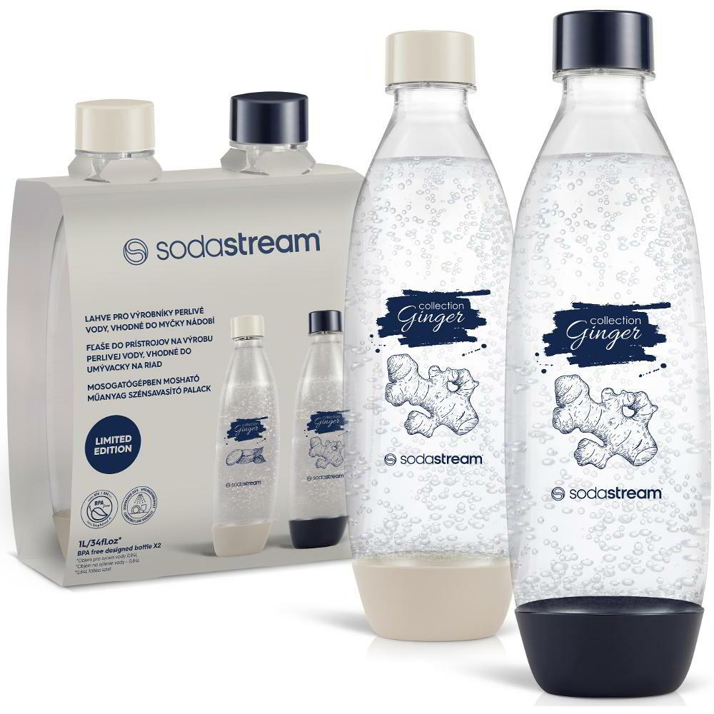 SodaStream Fuse Ginger Ale Műanyag Szódagép palack 2 darab 1L - Átlátszó (LAHEV FUSE 2X1L GINGER ALE)