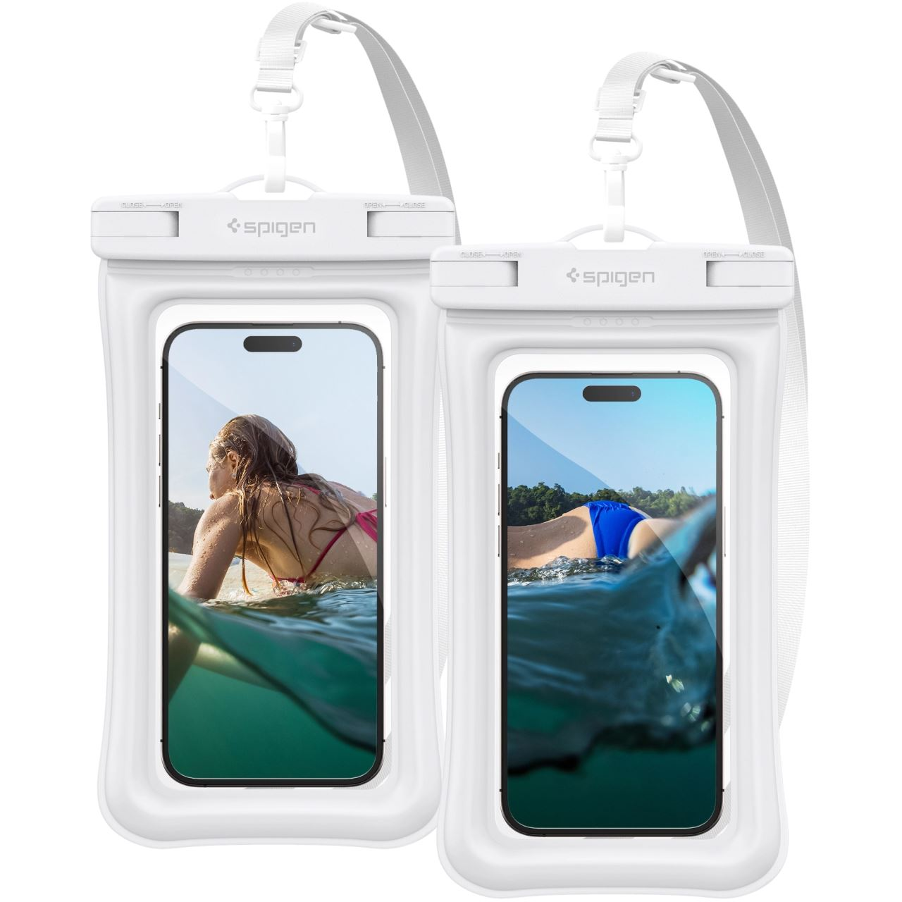 Spigen Aqua Shield Floating A610 univerzális vízálló tok fehér 2db (ACS06017) (ACS06017)