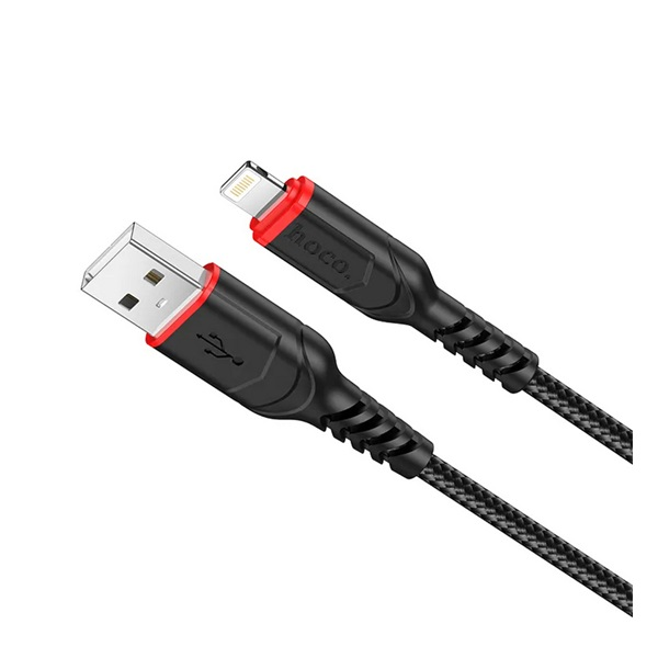 Hoco X59 adatkábel (USB - lightning, 60W, 2.4A, PD gyorstöltő, 300cm) FEKETE Apple IPAD mini 2 / iPhone 6 4.7 / IPAD Pro 12.9 (2017) (X59_USB_LIGHTNING_) (X59_USB_LIGHTNING_)