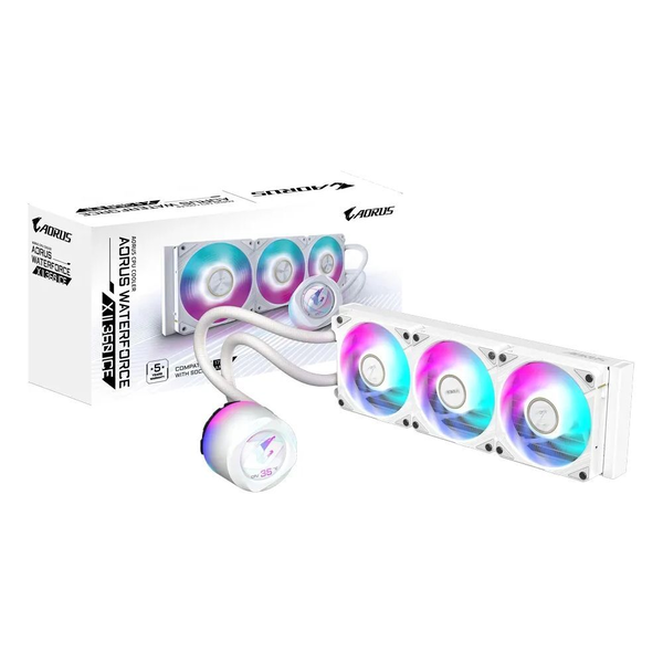 Gigabyte AORUS WATERFORCE X II 360I Folyadékhűtő 3x120mm LCD Fehér