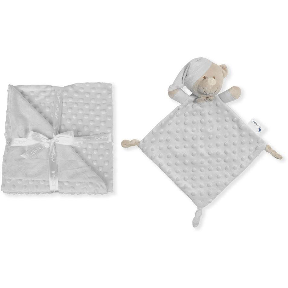 INTERBABY puha takaró golyók és alvótárs, szürke (8435440340591)