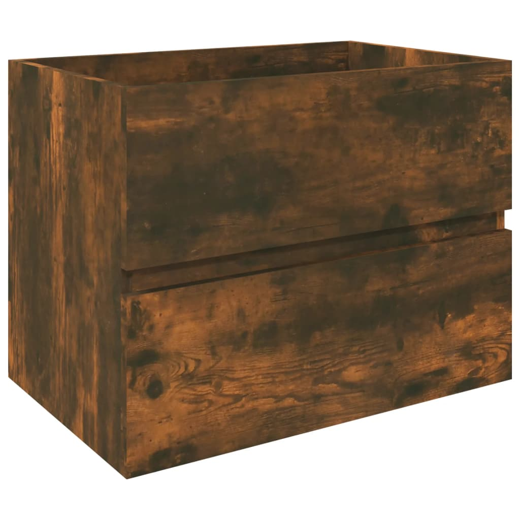 füstös tölgy színű szerelt fa mosdószekrény 60 x 38,5 x 45 cm (815648)