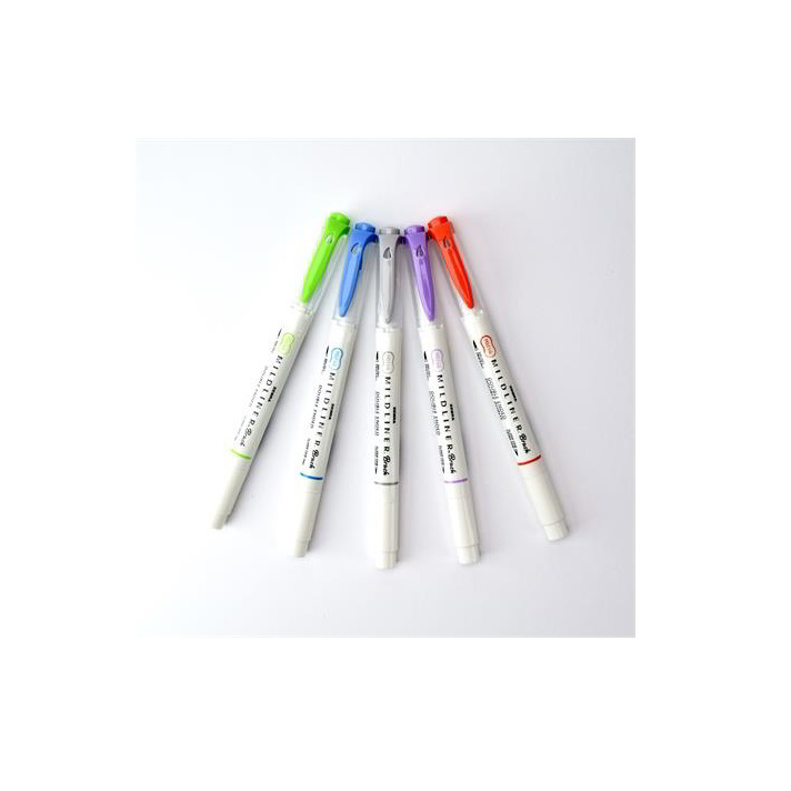 Zebra Mildliner Cool & Refined Kétvégű ecsetirón 5 darabos - Vegyes szín (79205)