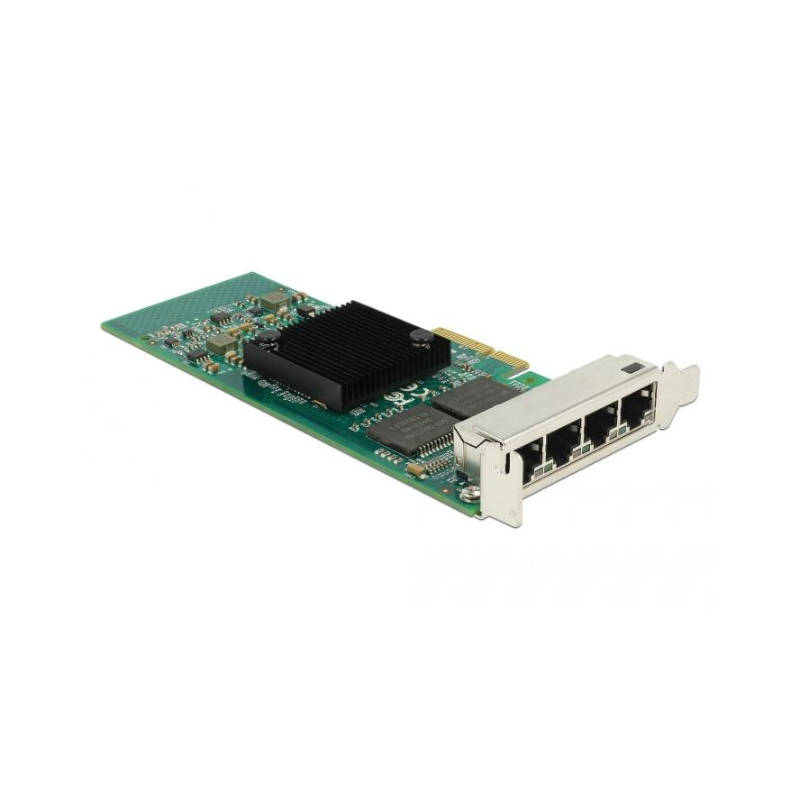 Delock i350 1Gb/s PCIe x4 Quad RJ45 hálózati adapter low profile (89946)