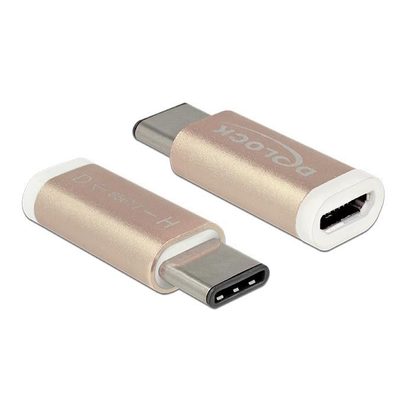 USB 2.0 Adapter, USB-C Stecker > Micro-USB Buchse (kupfer)