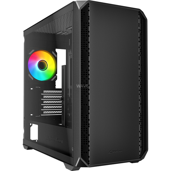Sharkoon MK2 Mini Torony Számítógépház + 2 x 120mm ARGB ventillátor - Fekete