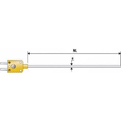Hőmérséklet érzékelő NiCr Ni, K típusú hőelem, beszúró érzékelő -200-tól +1100 °C-ig B+B Thermo-Technik 121391 (K625C0150-10)