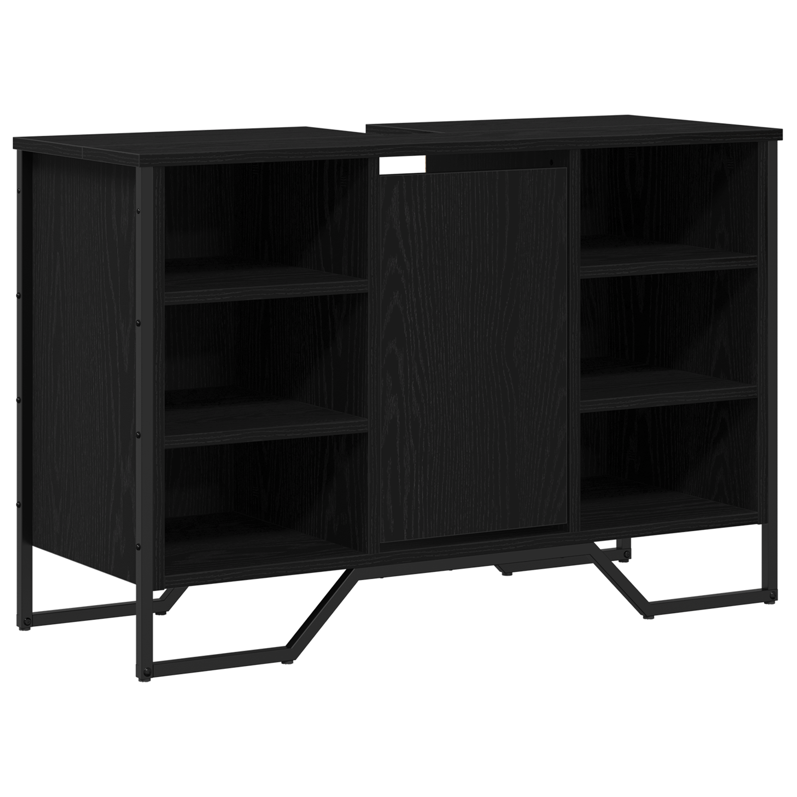 fürdőszobai mosdószekrény Fekete tölgy 91x35x60 cm Mérnöki fa (869185)