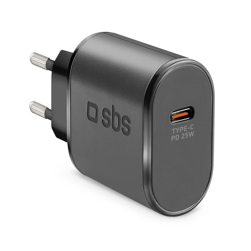 SBS TETR1CPD25 1x USB Type-C Hálózati töltő - Fekete (25W) (TETR1CPD25)