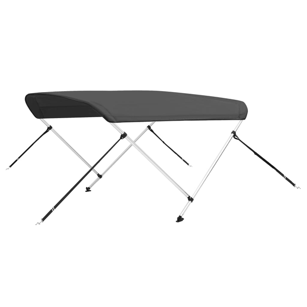 antracitszürke kétágú bimini tető 150 x 120 x 110 cm