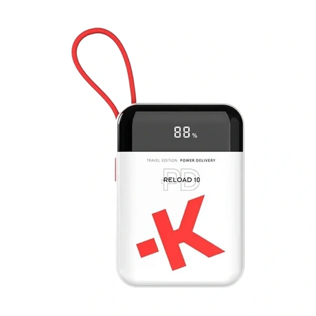 SKROSS Reload10 Power Bank 10000mAh 2xUSB + USB-C kábel fehér