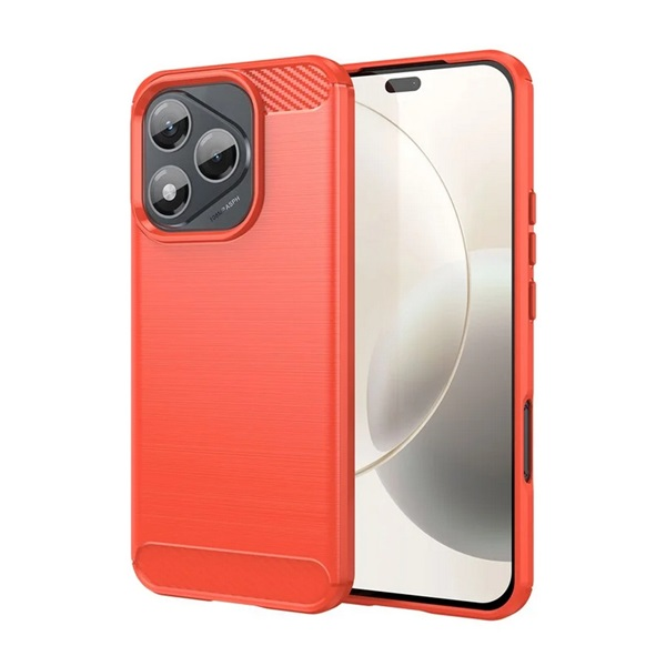 Szilikon telefonvédő (ütésállóság, légpárnás sarok, szálcsiszolt, karbon minta) PIROS Honor 400 Lite "Gigapack csomagolás" (GP-169238)