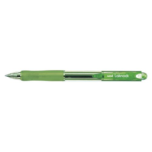 Uni SN-100 Laknock Nyomógombos Golyóstoll - 0.25 mm / zöld (SN-100(07) GREEN)