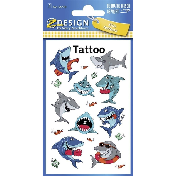  Zdesign Tatuaże dla dzieci - Rekiny