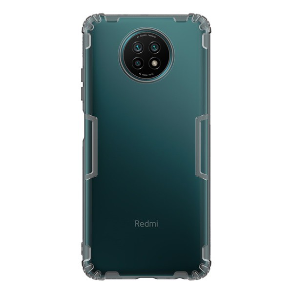 NILLKIN NATURE szilikon telefonvédő (közepesen ütésálló, légpárnás sarok, 0.6 mm, ultravékony) SZÜRKE [Xiaomi Redmi Note 9 5G] (5996591039008)