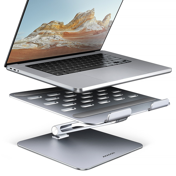 Axagon STND-LQ laptopstandaard Grijs 40,6 cm (16")