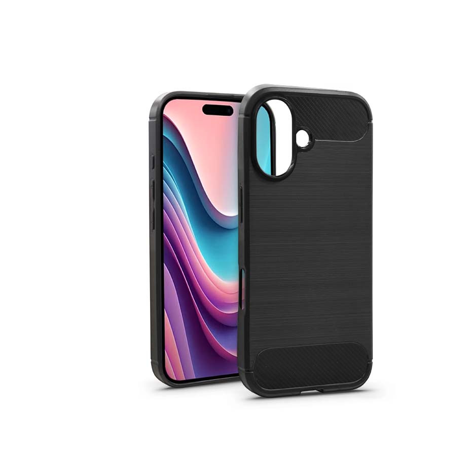 Apple iPhone 16 szilikon hátlap - Carbon - fekete (HF782433)