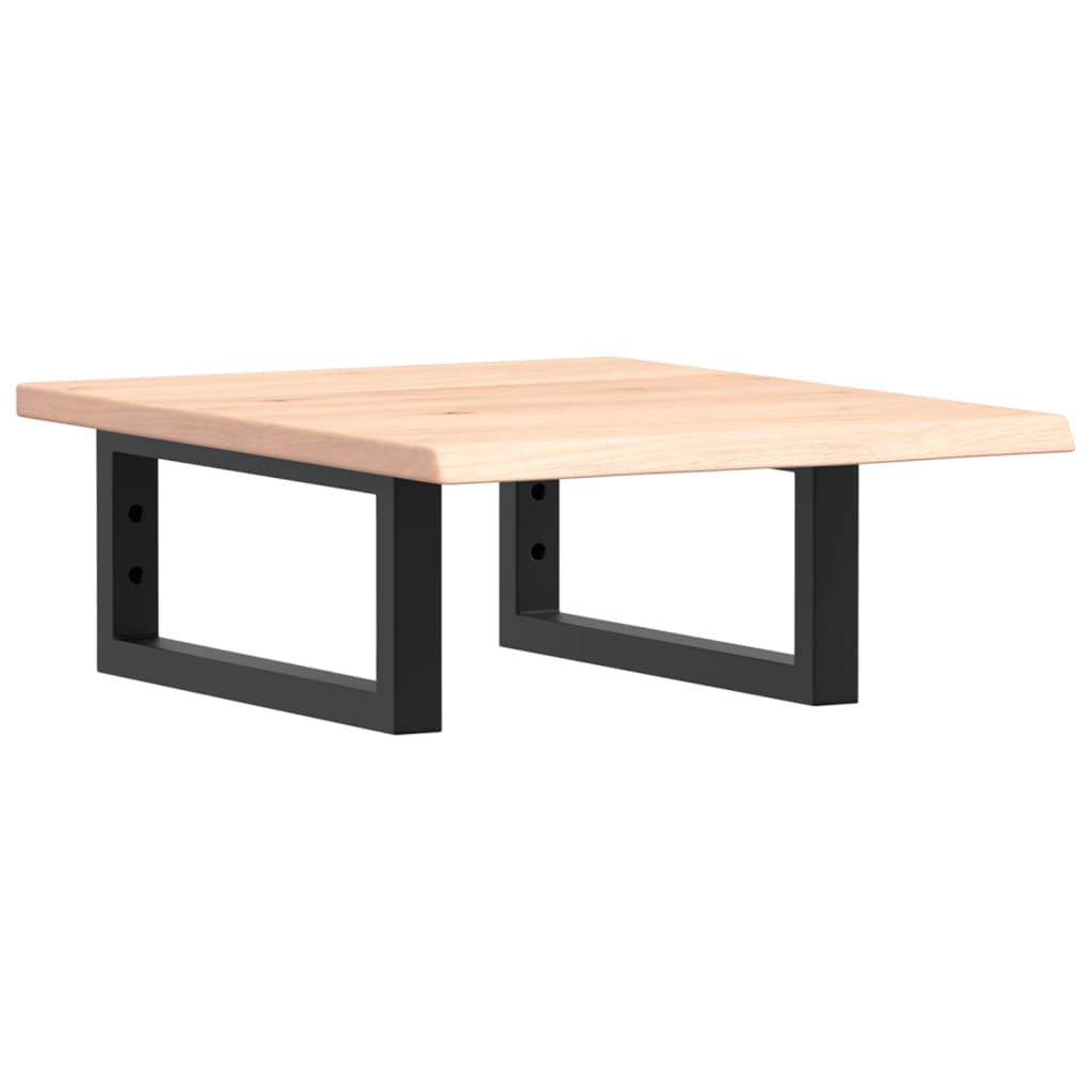 acél és tömör tölgyfa falra szerelhető mosdópolc (3302533)