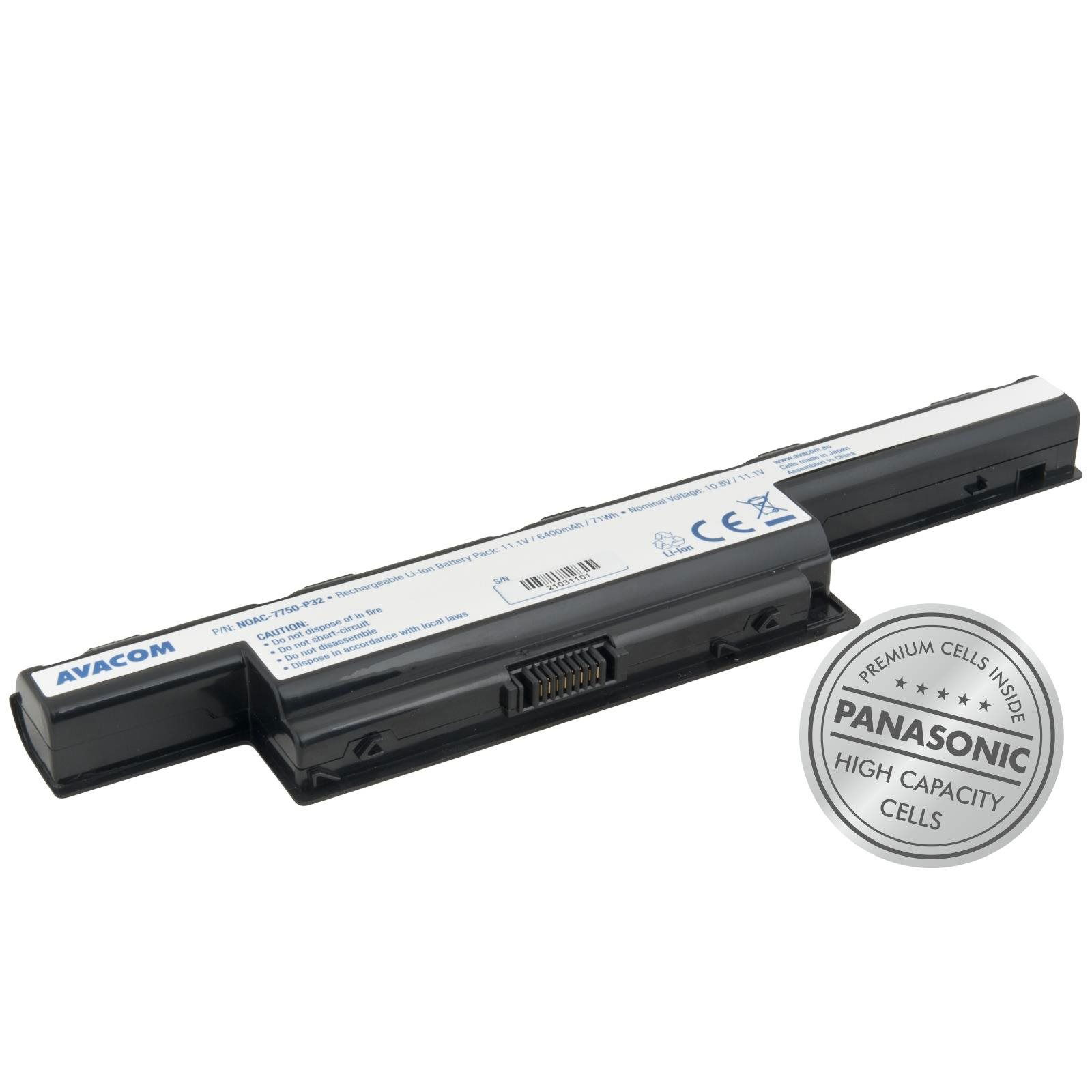 AVACOM az Acer Aspire 7750/5750, TravelMate 7740 készülékekhez Li-Ion, 11,1 V, 6400 mAh, 71 Wh (NOAC-7750-P32)