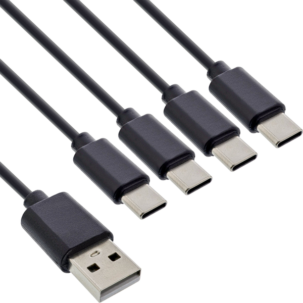 InLine 35141 cavo USB USB 2.0 USB A 4 x USB-C