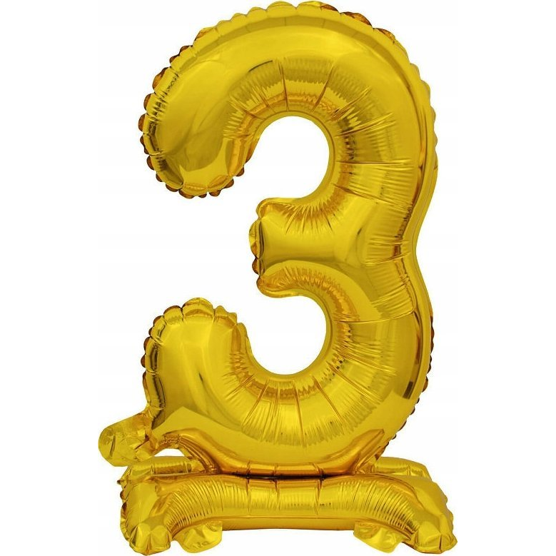 Felfújható Fólia Szám Talppal 9910071 - Arany, 38 cm, 3 (9910071)
