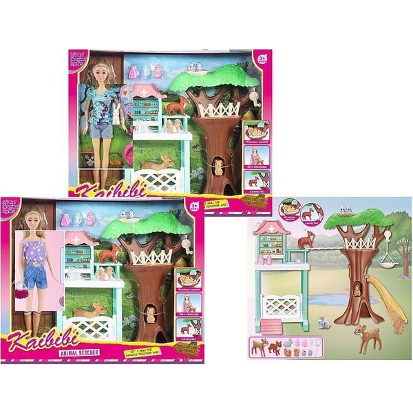 Lalka weterynarz ze zwierzętami 29cm