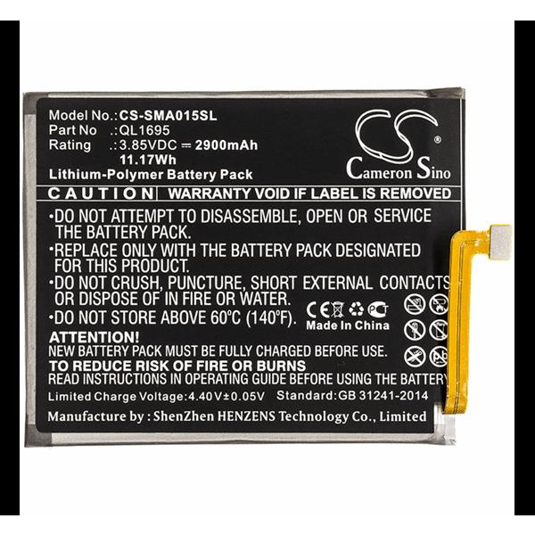 Cameron Sino Li-Polymer akku (3.85V/2900mAh, Samsung QL1695 kompatibilis) FEKETE Samsung Galaxy A01 (SM-A015F) (CS-SMA015SL)