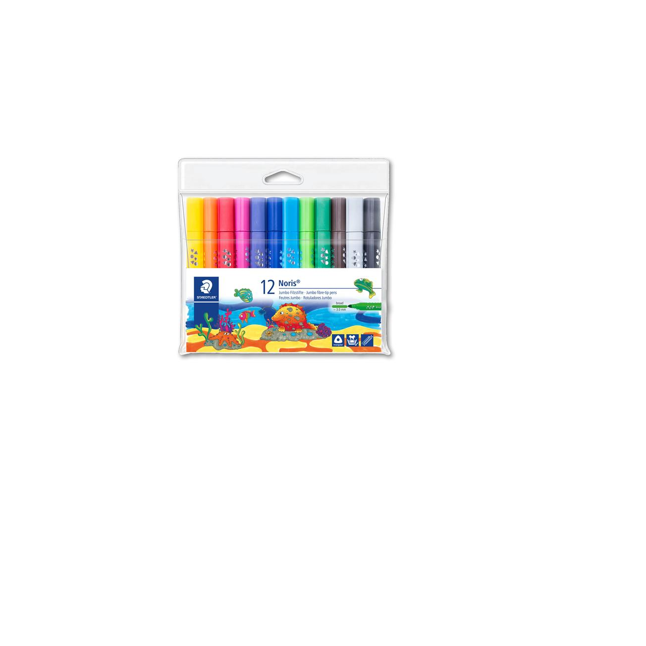 Staedtler Norisjumbo 328-B 3 mm Filctoll készlet - Vegyes színek (12 db / csomag) (328-B C12)