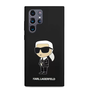 Husa Karl Lagerfeld Liquid Silicone Ikonik compatibila cu Samsung Galaxy S23 Ultra Negru