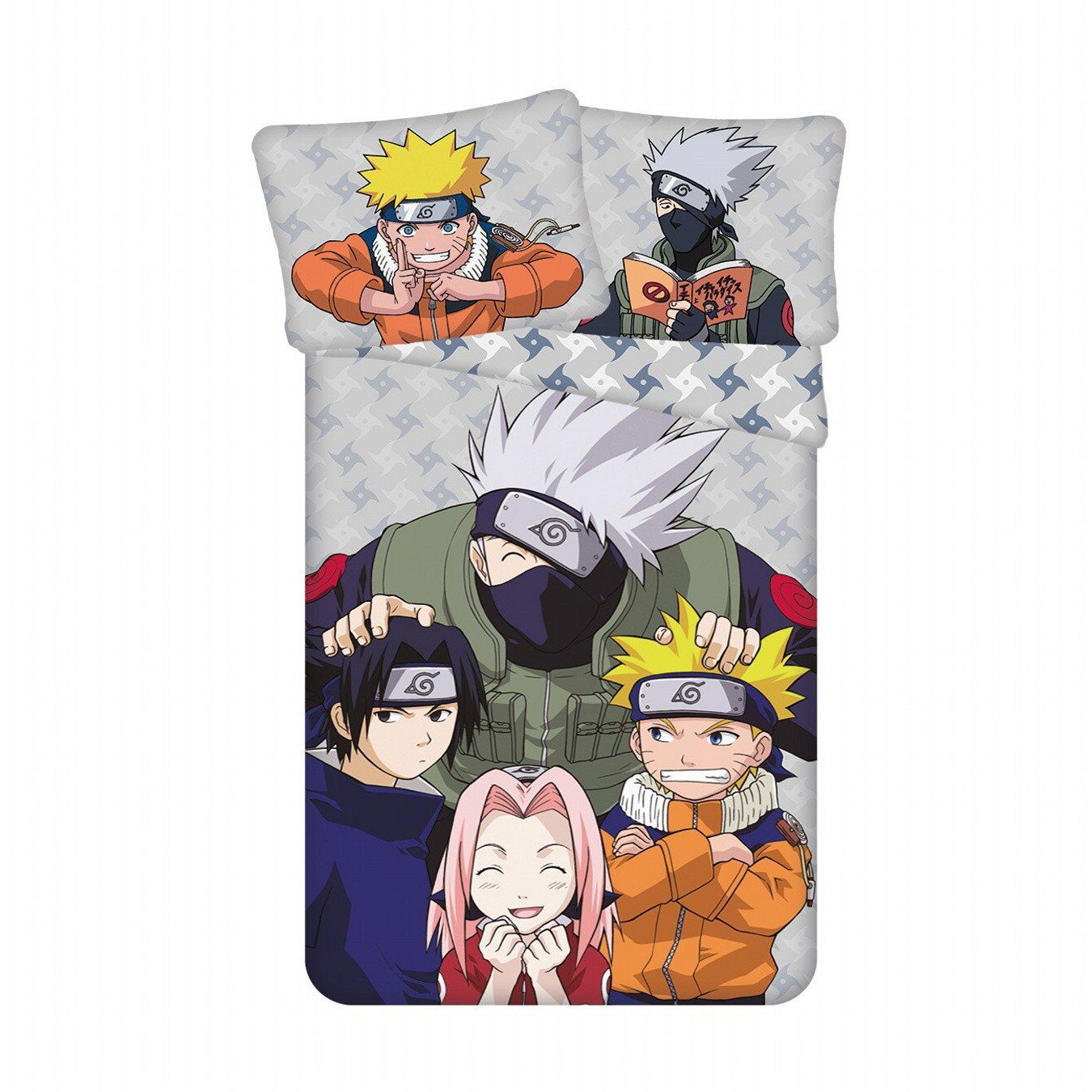 Jerry Fabrics Naruto Grey 140 × 200, 70 × 90 cm (01222-NARUTOGREYA)