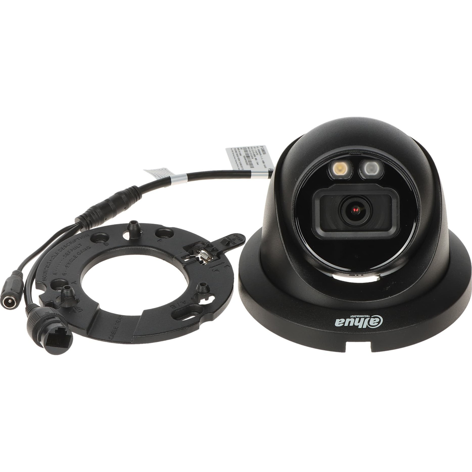 Dahua IPC-HDW2449TM-S-IL-0280B-BLACK 4MP Smart Dual Light Fixált fókuszú Eyeball WizSense Hálózati Kamera (IPC-HDW2449TM-S-IL-0280B-BLACK)