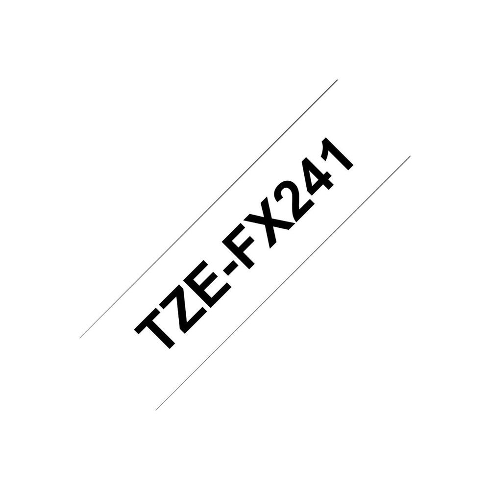 Brother flexible ID tape TZe-FX241 - Black on white (TZEFX241)