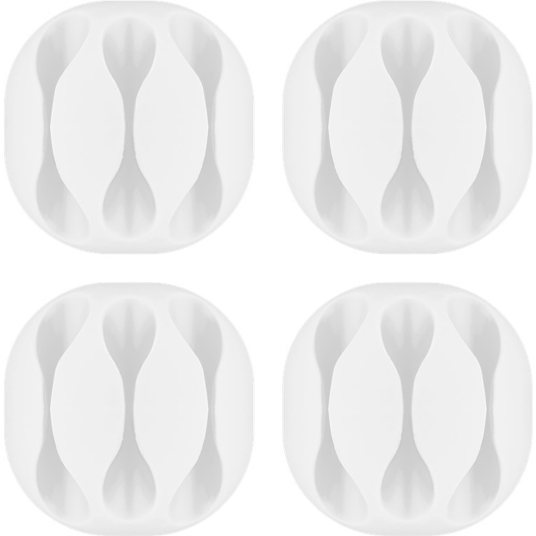 Goobay 3-utas kábelrendező korong 4db - Fehér (70373)