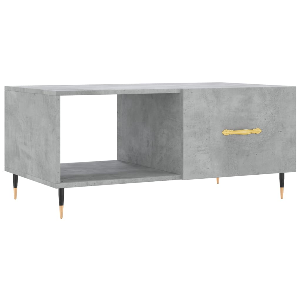 betonszürke szerelt fa dohányzóasztal 90 x 50 x 40 cm (829192)