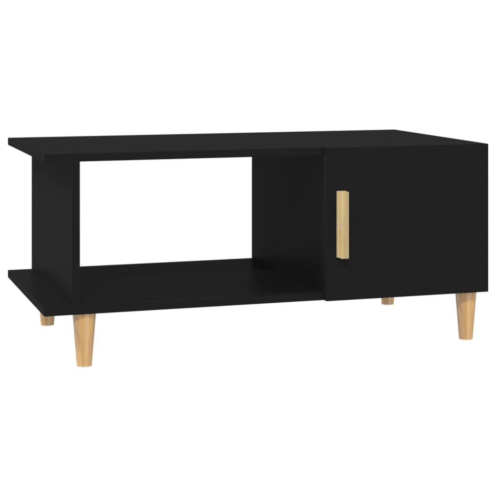 fekete szerelt fa dohányzóasztal 90 x 50 x 40 cm (812745)