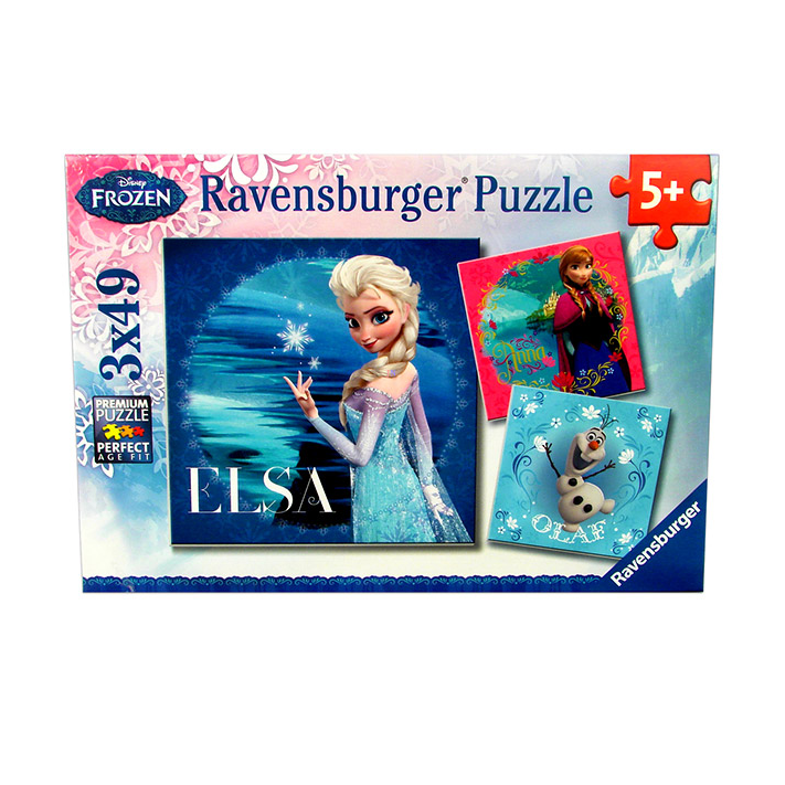 Ravensburger Disney hercegnők: Jégvarázs 3 x 49 db-os puzzle (37960)