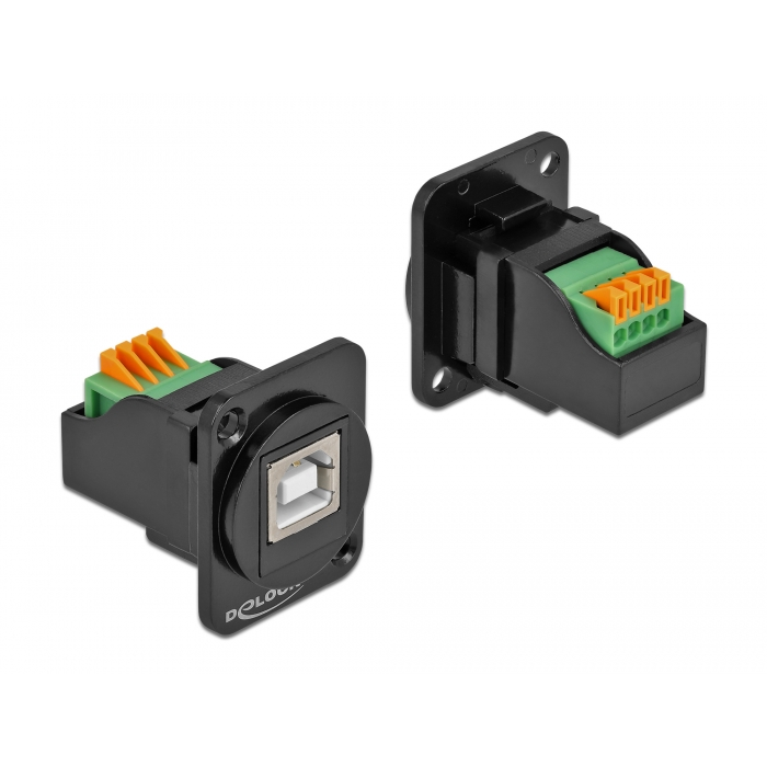 Delock D-típusú Modul USB 2.0 B-típusú hüvely anya sorkapocs modul (86733) (86733)