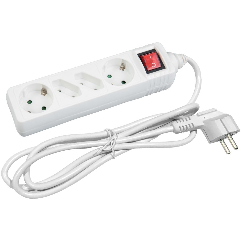 Entac elosztó 4 foglalat (2x16A, 2x2.5A), kapcsolóval, 1,5m kábel (ESE1.5G2X2-1.5-SW) (ESE1.5G2X2-1.5-SW)