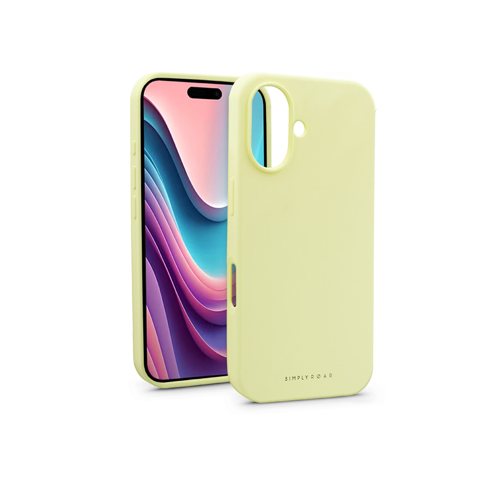 Apple iPhone 16 szilikon hátlap - Roar Cloud Skin - sárga (KC311819)