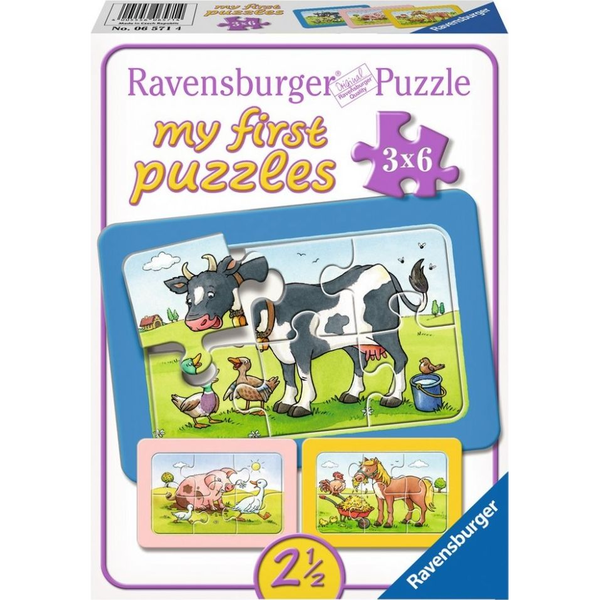  Ravensburger Układanka 3 x 6 elementów - Dobrzy przyjaciele zwierząt