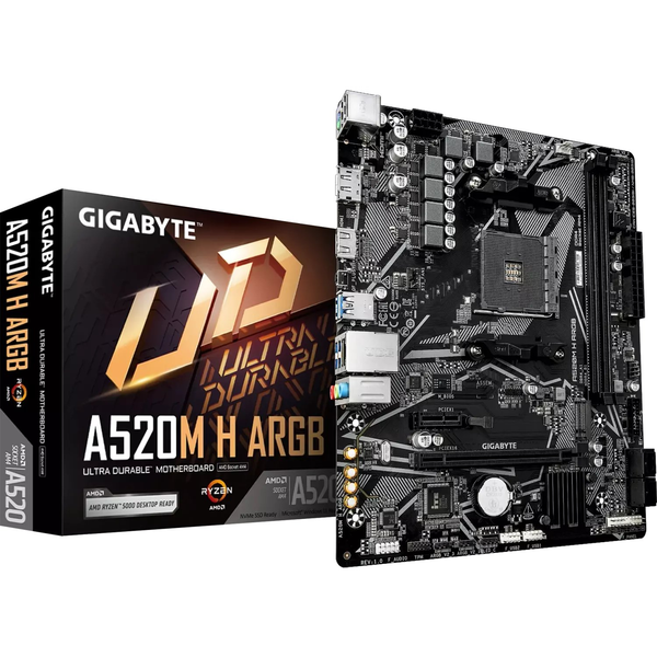 GIGABYTE A520M H ARGB bundkort AMD A520 Stik AM4 micro ATX