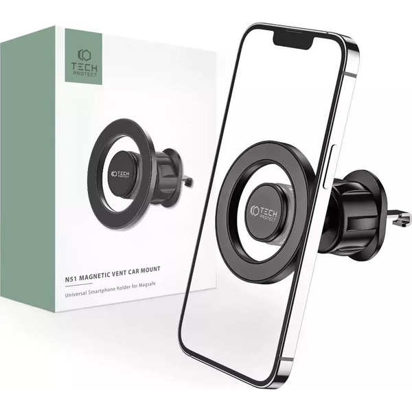 TECH-PROTECT N51 MAGNETNI ZA MAGSAFE VENT CAR NOSILEC ČRN ZA IPHONE 13 14 15