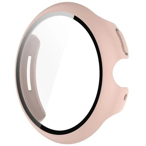 Gigapack Google Pixel Watch 3 45mm műanyag rózsaszín védőkeret és kijelzővédő üveg (GP-164087)