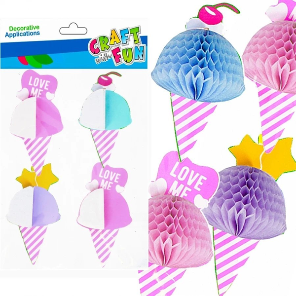  Craft with Fun OZDOBA DEK NAKLEJKI LODZIKI HARM 4SZT CF 12/144