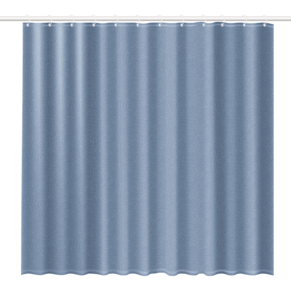 Rayen, Cortinas De Baño Impermeable, Poliéster, Argollas Pvc, Incluye 12 Ganchos, 180 X 200 Cm, Azul