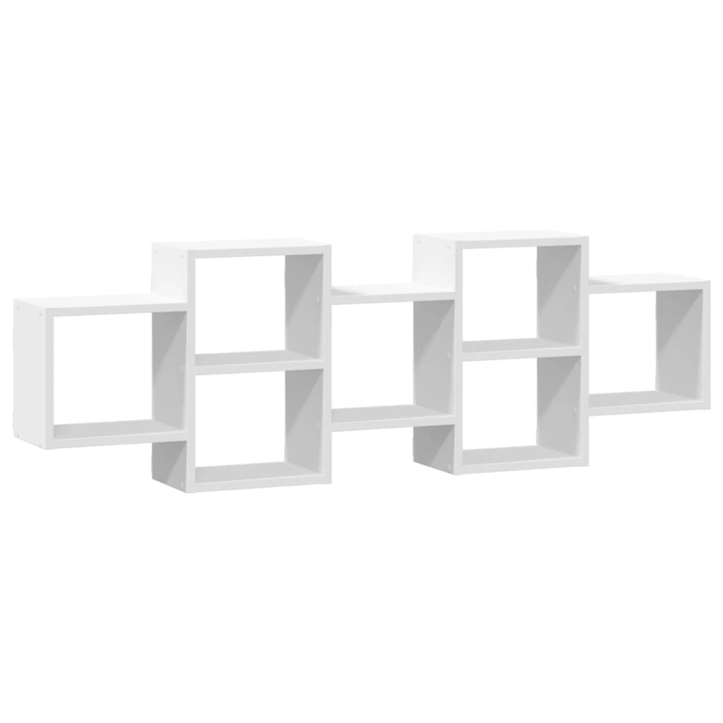 fehér forgácslap fali polc 129 x 18 x 42 cm (853218)