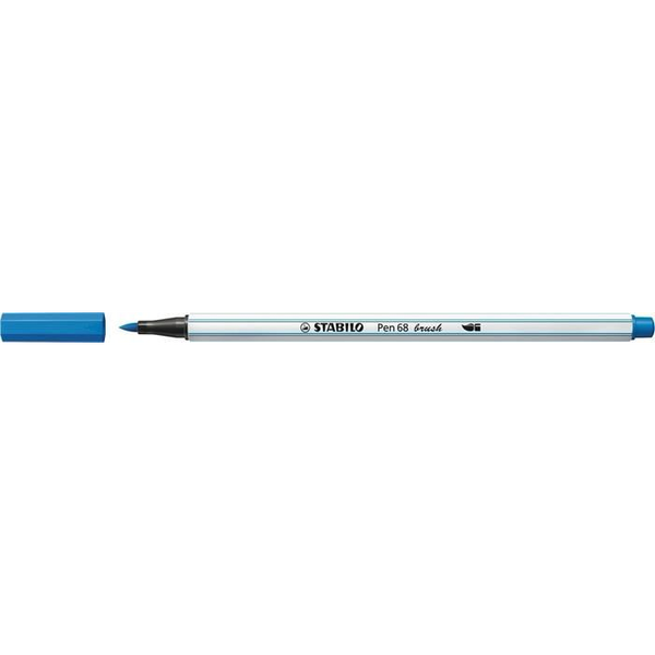 STABILO Pen 68 brush filtpen Blå 1 stk